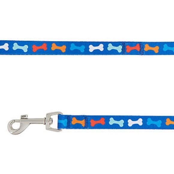 Top Paw® Blue Multi-Bone Dog Leash: 6-ft long, 5/8-in wide